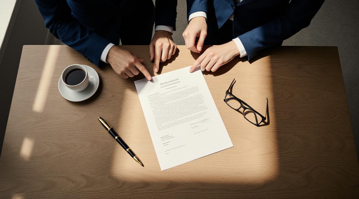 Reunión profesional revisando contratos legales